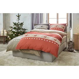 Casatex Garmisch Herzen Beige 155 x 220 cm + 2 x 80 x 80 cm
