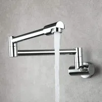 Klappbare Küchenarmatur, Wandarmatur, Küchenspülenarmatur Mit Multifunktionalem Kaltwasserauslauf, 360° Schwenkbare Küchenarmatur – Chrom
