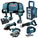 Makita DJV180 Akku Pendelhub Stichsäge + DHP484 DSS610 DJR186 Combo Kit +++