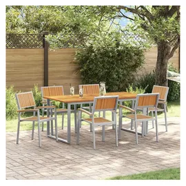 vidaXL Garten-Essgruppe 7-tlg. Grau/Braun