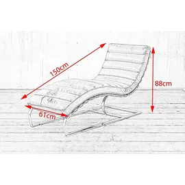 KAWOLA Relaxliege SIRY Leder 0 x 0 x 0 cm cognac