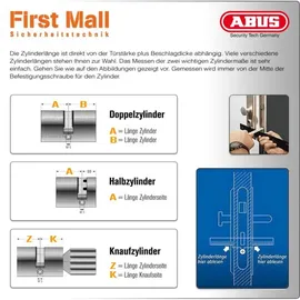 ABUS Knaufzylinder EC660 Schließung: verschiedenschließend|Zylinderlänge: Z30 / K30 mm
