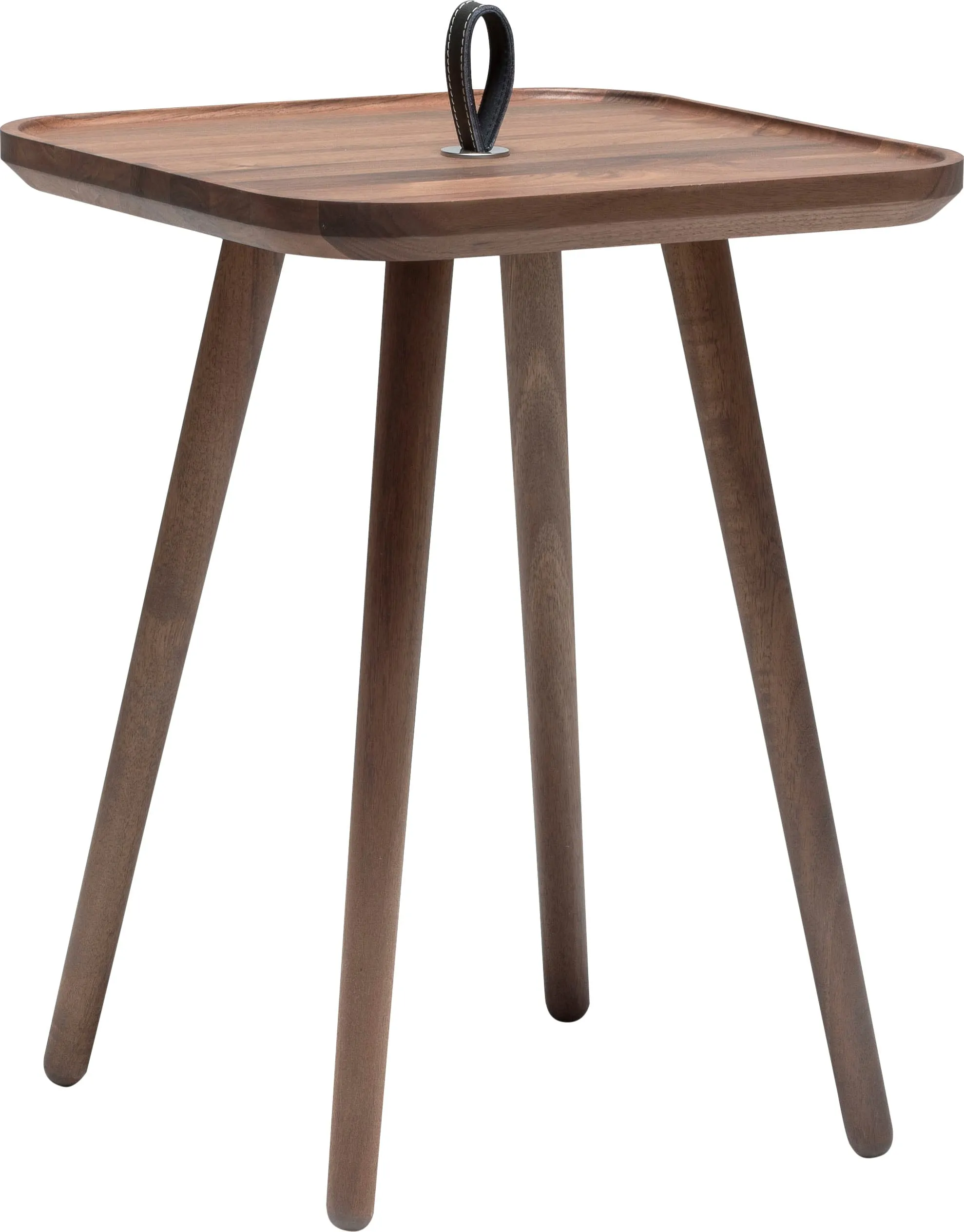 Beistelltisch WHITEOAK, braun (nussbaum natur geölt, nussbaum natur geölt), B:40cm H:50cm T:40cm, Tische, extravagantes Design in hochwertiger Qualität