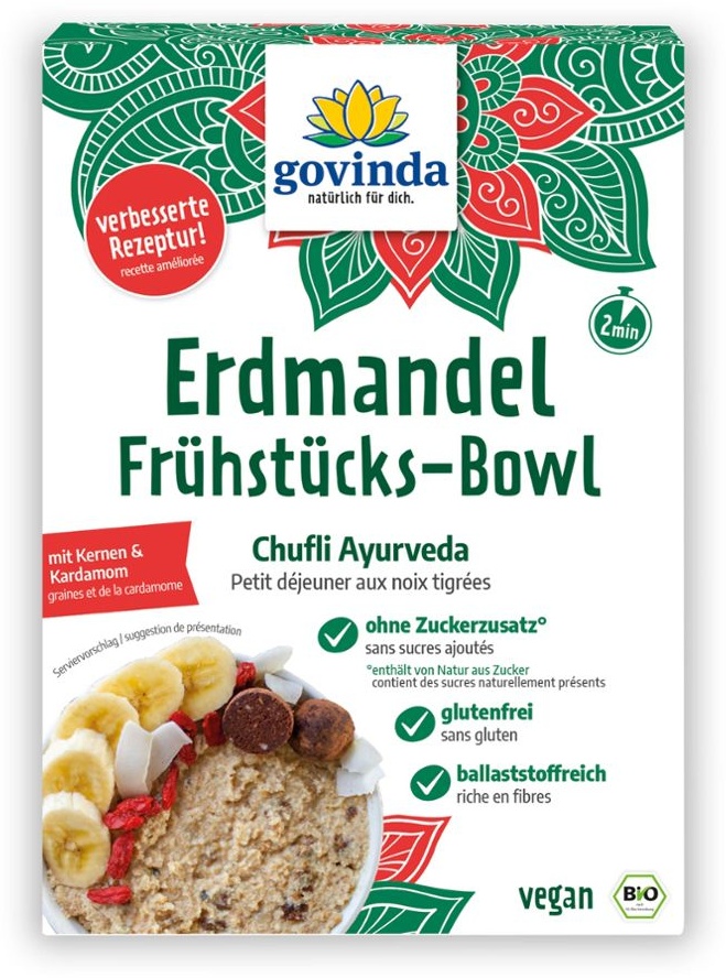 govinda Erdmandel Frühstücks-Bowl Chufli Ayurveda