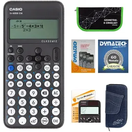 DynaTech Casio FX-82 DE CW + Jeans-Tasche dunkelblau,Zirkelset