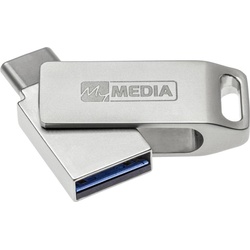MyMedia USB 3.2 OTG Stick 16GB, Typ A-C, My Dual, silber (16 GB, USB 3.2, USB A, USB C), USB Stick, Silber