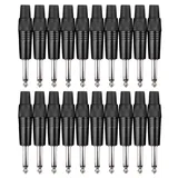 Pronomic Steckerset Klinke 6,3mm 20 Stück schwarz