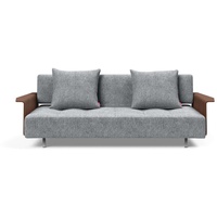 Innovation Living Schlafsofa INNOVATION LIVING TM Longhorn, Gästebett, Couch, Tagesliege, Bettsofa" Sofas Gr. B/H/T: 245 cm x 79 cm x 114 cm, Polyester, mit Armlehnen, grau Einzelsofas