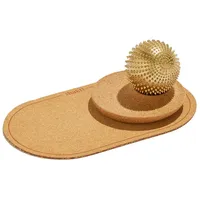 ShaktiMat [Das Original seit 2007] Spiky Ball - Igelball für intensive Akupressur und Massage - Faire Produktion - Rollmatte und Ständer aus Naturkork - Regen die Durchblutung an & lösen Verspannungen