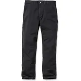 CARHARTT Washed Twill Textilhose Schwarz 42/32