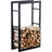 TPFLiving Kaminholzständer Kerry-III Metall 25 x 60 x 100 cm Schwarz