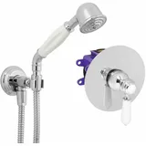 Welfenstein Nostalgie Unterputz Duschset Wannenset Montagebox Wanne Retro LX-N02