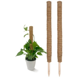 Spetebo Rankhilfe Kokos Rankstab natur - 2 / 4 Stück - Pflanzstab für ZimmerpflanzenSet, 1 St., Rankstab für Zimmerfplanzen, Holz Rankhilfe aus Kokosfaser braun 80 cm