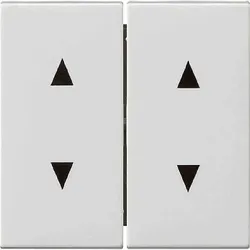 Gira System 55 Wippe 2t, Symbol Jalousie, reinweiß, glänzend, Symbol Pfeile, 115003