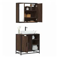 VidaXL Badmöbel-Set 2-tlg. Eiche