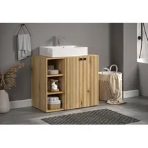 WELLTIME Waschbeckenunterschrank Amrum 90 x 79 x 53 cm Braun