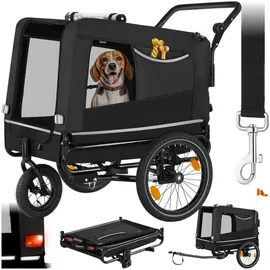 Tectake WoofRider Hundeanhänger schwarz