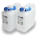 Wasserkanister KLAR 12 Liter ECO inkl. Auslaufrohr Camping - Kanister Wassertank in Beruf und Freizeit lebensmittelbeständig als 1er / 2er oder 5er Set (2)