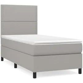 vidaXL Boxspringbett 100 x 200 cm Hellgrau