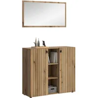 Möbel Boss STATION Garderobenkombination 106x192x37 cm braun