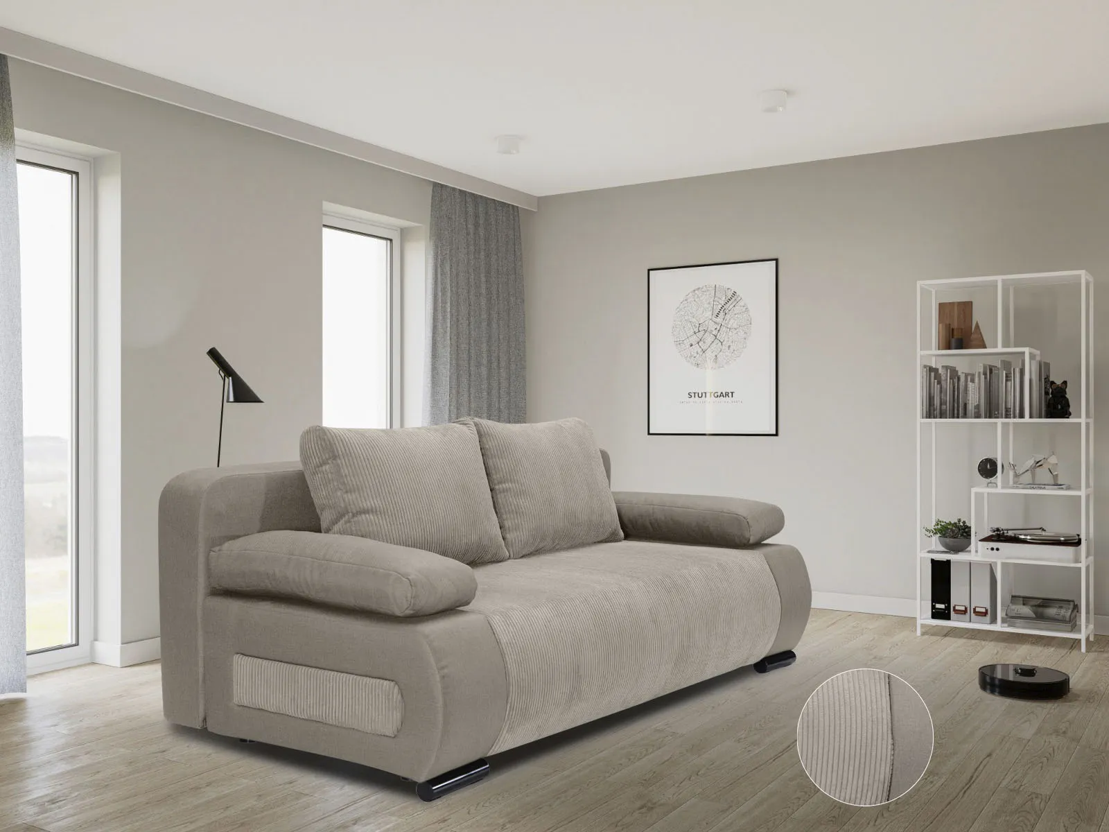 COLLECTION AB Schlafsofa Moritz, mit Bettfunktion und Bettkasten COLLECTION AB Beige