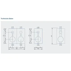 Montageblock WG-TEC 3000 Koaxial doppelt für Unterputz Wasserzähler