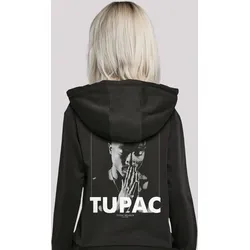 Kapuzenpullover F4NT4STIC "Tupac Shakur Praying Hip Hop Rap", Damen, Gr. XXL, schwarz, Obermaterial: 65% Baumwolle, 35% Polyester, casual, relaxed fit, Langarm, Pullover, Hoodie, Warm, Bequem