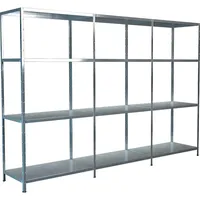 SCHULTE Regalwelt Schulte Set 1 Steckregal und 2 Anbauregale Verzinkt 180 cm x 260 x 50 cm