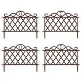 Hti-Living Zierzaun Antik Braun Nessa