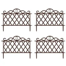 Hti-Living Zierzaun Antik Braun Nessa