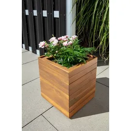 prestige home living outdoor Quadratischer Pflanzkübel 30 x 30 x 35 cm Braun