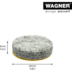 WAGNER Topffüße 16 tlg. Set - Ø 20 x 6 mm, selbstklebend, robuster Premium-Nadelfilz, kratzfreies Verschieben - 20079599