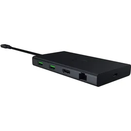 Razer USB-C Dock - Schwarz - 4K, 2xUSB-C, 4xUSB-A, Ethernet, HDMI, 3,5mm Klinke