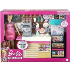 Barbie Naschcafé Spielset und Puppe