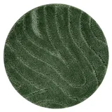 RugsX Badteppich Waves Grün Ø 50 cm