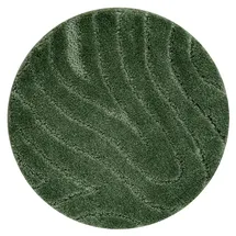 RugsX Badteppich Waves Grün Ø 50 cm