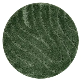 RugsX Badteppich Waves Grün Ø 50 cm