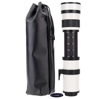 EF Objektiv JINTU 420-800mm F8.3 Teleobjektiv Manueller Fokus Super-Telezoom für Canon EOS Rebel T8i 4000D 2000D T7i T7 T6 T6s T6i T3i T2 1500D 1300D 1200D 850D 800D 750D 600D 500D 250D 90D 5D
