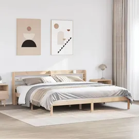 vidaXL Massivholzbett 180 x 200 cm Braun