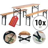 Stagecaptain Hirschgarten Bierzeltgarnitur 177 cm Natur 10x Set