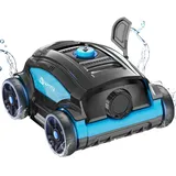 Poolroboter, 130 Minuten Reinigung, Dualer Motor, Poolsauger Akku mit LED-Indikator, Reinigungsbürste für den Boden, Automatische Poolreiniger für Flachem Boden Pool bis zu 100m2 WINNY POOL CLEANER