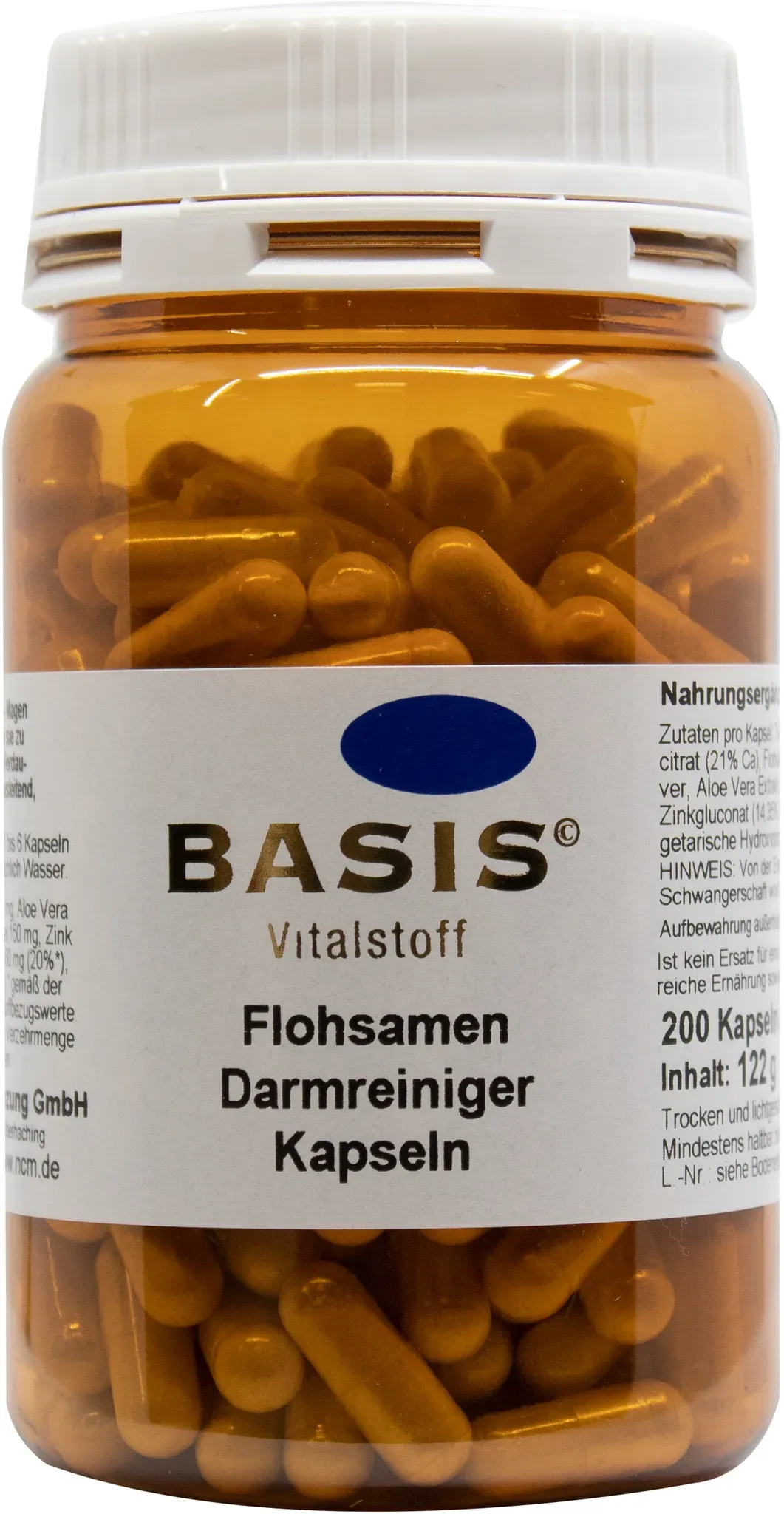 Basis Flohsamen Darmreiniger, 200 Kapseln