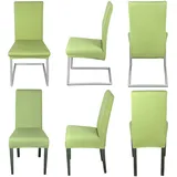 Staboos Stuhlhussen 6er Set - Hochwertige und elastische Stuhlhussen für Swingstühle - Pflegeleichte Stuhlbezüge & Hussen für Stühle - Perfekter Stuhlbezug 6er Set - ÖKO TEX Zertifiziert - Hellgruen