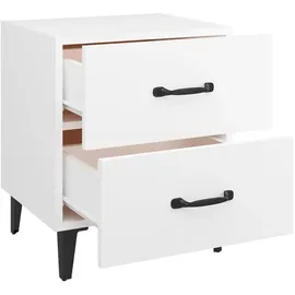 vidaXL Nachtschrank 40 x 35 x 47,5 cm Weiß