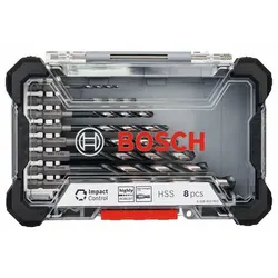 Bosch Impact Control HSS-Spiralbohrer-Set, 8-teilig