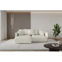 altdecor Ecksofa Cord 2-Sitzer Creme