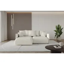 altdecor Ecksofa Cord 2-Sitzer Creme