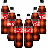 Coca Cola Zero 6er Set Zero Sugar 6x 1L inkl. Pfand MEHRWEG Glas Zuckerfrei