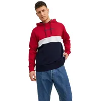 JACK & JONES Hoodie JJEREID BLOCKING aus Baumwollmix bunt