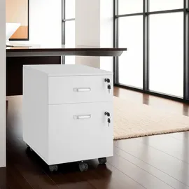 Tectake Vagur Rollcontainer 40 x 44 x 54,5 cm weiß